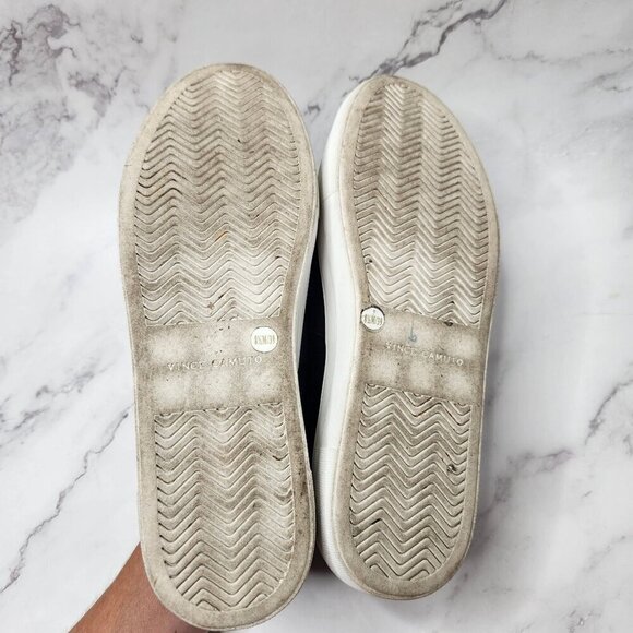 Vince Camuto VP-Korli Black Suede Leather Platform Flats Shoes Women's 8.5 (39) - Picture 8 of 10